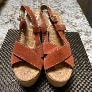 Sam Edelman Mae Platform Sandals Size 9 Rust
